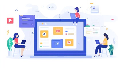 Teamwork, Collaboration, and Online Productivity: A Visual Representation of a Modern Digital Workplace