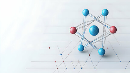 Poster - Abstract Molecular Structure Diagram On White Background