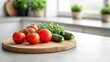 © salahudin - Fresh vegetables on wooden cutting board