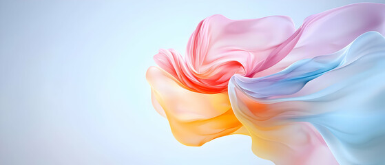 Poster - Abstract Colorful Flowing Fabric Design