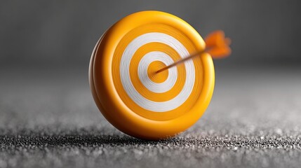 Poster - With an arrow perfectly positioned in the center symbolizing success and achievement of personal business goals