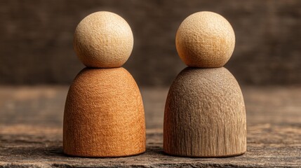 Poster - Two wooden figures representing the importance of clarity and communication in the context of project management success
