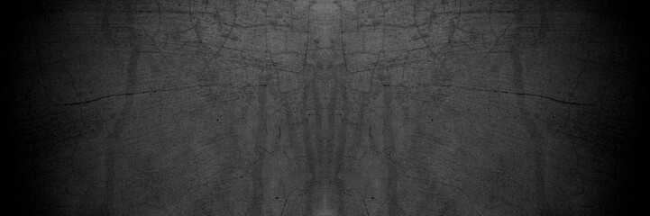 Aufkleber - Old wall texture smeared engine oil cement dark black gray  background abstract grey color design are light with white gradient background.