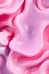 Poster - Soft pink waves intertwine in a mesmerizing display of color and texture, inviting exploration in a dreamlike landscape