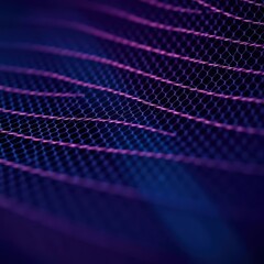 Leinwandbilder - Vibrant abstract pattern showcasing interconnected waves under ethereal illumination at twilight