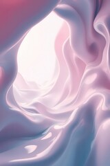 Poster - Soft waves of color flow through an abstract cave illuminated by gentle light