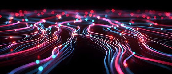 Poster - Abstract Glowing Lines Pattern