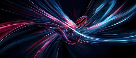 Poster - Abstract Glowing Lines Design