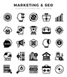 © Icon - Marketing & SEO icons Pack. Lineal Filled icons set. Marketing & SEO collection set.