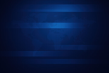 Aufkleber - This showcases global connectivity and strategic growth through a faint dotted world map integrated into a deep indigo gradient background symbolizing innovation and business expansion