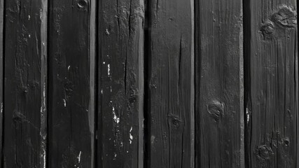 Aufkleber - A classic wooden fence in monochrome tones