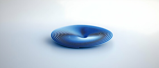 Poster - Abstract Blue Geometric Shape On White Background
