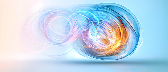 Poster - Abstract Colorful Intertwined Geometric Shapes