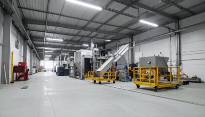 Poster - Industrial Manufacturing Facility with Equipment and Production Line