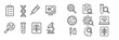 © icon_art - Science and healthcare icons representing research, testing, and medical technology in a modern design