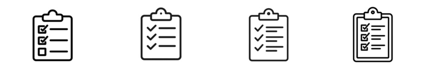 Poster - Checklist icons illustrating tasks and organization in a minimalist design suitable for productivity and planning