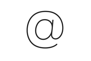 Aufkleber - Symbol of an at sign used commonly in digital communications