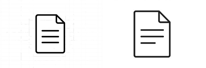 Fototapete - Different styles of document icons showcasing minimalistic design on a plain background