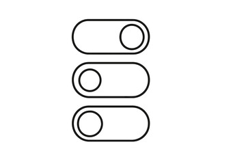 Fototapete - User interface elements displaying toggle switches for settings adjustment in a digital application