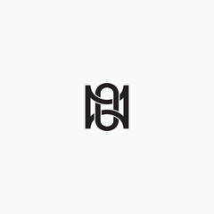 Poster - Knot Letters HO or NO or XO monogram in square with white background. 
