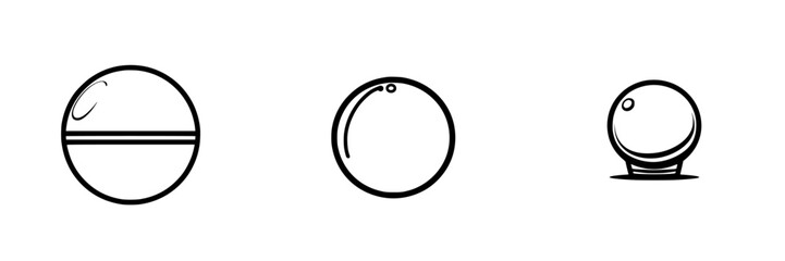 Poster - Vector illustration icons of simple geometric shapes representing various meanings and concepts in a minimalist style