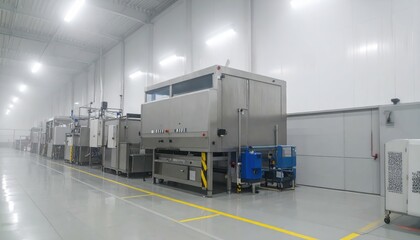 Poster - Industrial Equipment in Modern Factory with Clean Room Environment