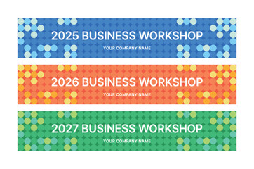 Wall Mural - modern business banner templates with abstract geometric patterns. perfect for workshops, events, co