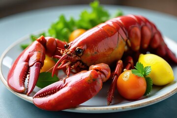 Wall Mural - Freshly caught Maine lobster, claws intact, ready to cook , east coast, cooked