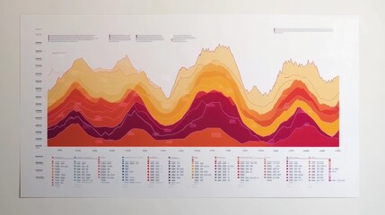 Leinwandbilder - Colorful Data Visualization of Trends and Patterns in Statistics
