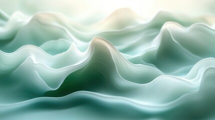 Poster - Seafoam green background with gentle wave-like patterns for aquatic or spa concepts