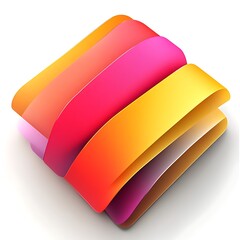 Poster - Colorful layered abstract design, vibrant hues, gradient effect