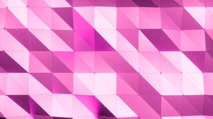 3D render of pink polygon surface animation in loop