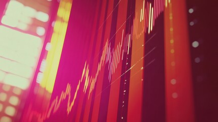 Poster - Colorful Abstract Chart with Trend Lines and Data Visualizations