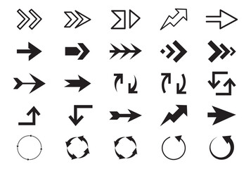 Fototapete - Arrow icons set. Arrow collection. Simple arrow big set. Vector illustration