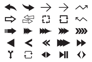 Fototapete - Arrow icons set. Arrow collection. Simple arrow big set. Vector illustration