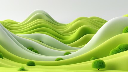 Poster - Clean geometric pattern background in shades of green, abstract shapes with modern, balanced design