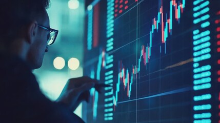 Poster - Stock Market Data Visualization with Analyst Fingertips on Screen