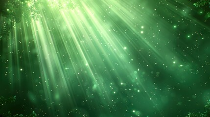 Poster - Minimalistic bright green textured background with gentle bokeh effects, perfect for presentation slides