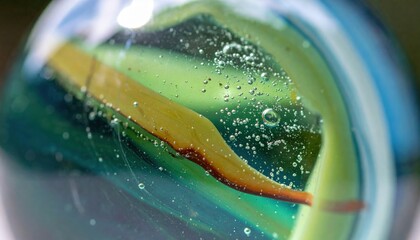 Fototapete - Captivating abstract art close-up photography nature elements colorful swirls macro view artistic expression