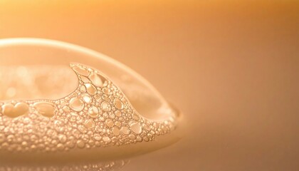 Poster - Bubbling water drops abstract background macro photography soft focus nature serenity