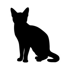 Poster - Black cat silhouette vector image for pet lovers and animal enthusiasts free download resource art