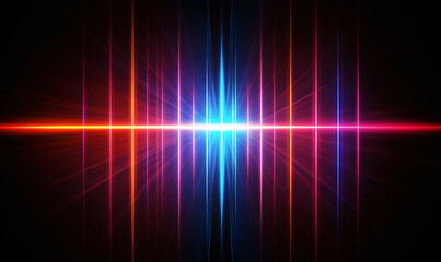 Poster - Abstract Light and Color Spectrum with Dark Background, Dynamic Energy Display