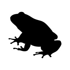 Leinwandbilder - Frog amphibian animal wildlife nature silhouette vector illustration graphic design element image art