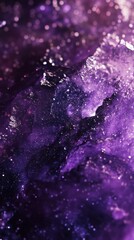 Poster - Stunning purple cosmic textures resembling a galaxy filled with sparkling stars and vibrant hues.