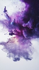Poster - A mesmerizing swirl of purple and violet cosmic clouds, evoking a sense of wonder and mystery.