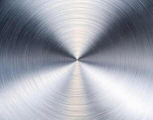 Poster - Intricate circular brushed metal surface texture with converging lines towards the center