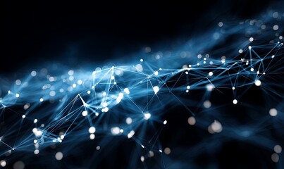 Fototapete - Visual representation of interconnected data points in a network