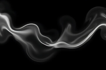 Poster - smoke on black background