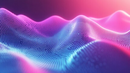 Aufkleber - Abstract pink and blue digital wave background.