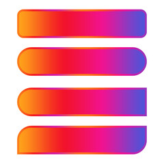 Leinwandbilder - instagram lower third design gradient set of banners for element design png file